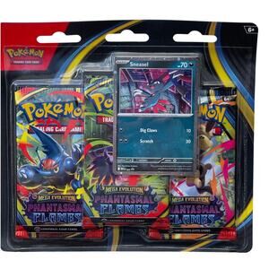 New Pokémon TCG Phantasmal Flames 3 Pack Booster with Sneasel Promo Card